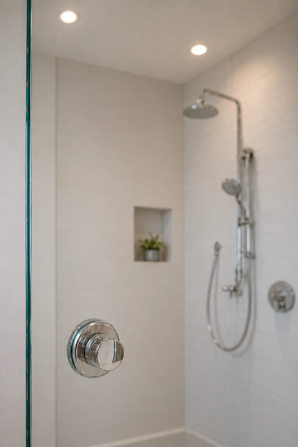 After: Burnaby shower glass before and after hard water spot removal